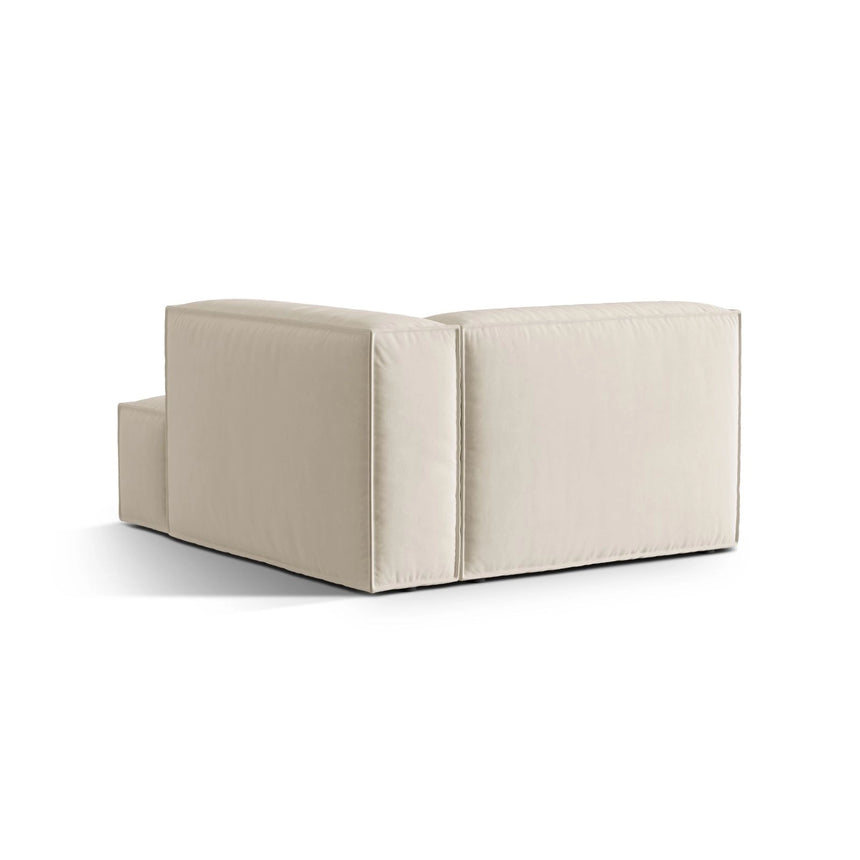 Nuria Modulares Sofa Sitzelement, Rechte Seite, aus Samt in Beige (Paris Cream), 147x127 cm von Micadoni – Bild 4