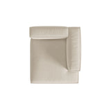 Nuria Modulares Sofa Sitzelement, Rechte Seite, aus Samt in Beige (Paris Cream), 147x127 cm von Micadoni – Bild 5