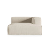 Nuria Modulares Sofa Sitzelement, Rechte Seite, aus Samt in Beige (Paris Cream), 147x147 cm von Micadoni – Bild 1