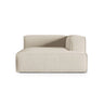 Nuria Modulares Sofa Sitzelement, Rechte Seite, aus Samt in Beige (Paris Cream), 147x147 cm von Micadoni – Bild 1
