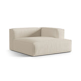 Nuria Modulares Sofa Sitzelement, Rechte Seite, aus Samt in Beige (Paris Cream), 147x147 cm von Micadoni – Bild 3