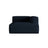 Nuria Modulares Sofa Sitzelement, Rechte Seite, aus Samt in Dunkelblau (Paris Deep Blue), 147x127 cm von Micadoni – Bild 1