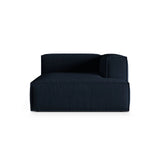 Nuria Modulares Sofa Sitzelement, Rechte Seite, aus Samt in Dunkelblau (Paris Deep Blue), 147x127 cm von Micadoni – Bild 1