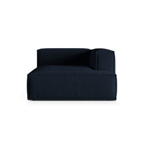Nuria Modulares Sofa Sitzelement, Rechte Seite, aus Samt in Dunkelblau (Paris Deep Blue), 147x127 cm von Micadoni – Bild 1