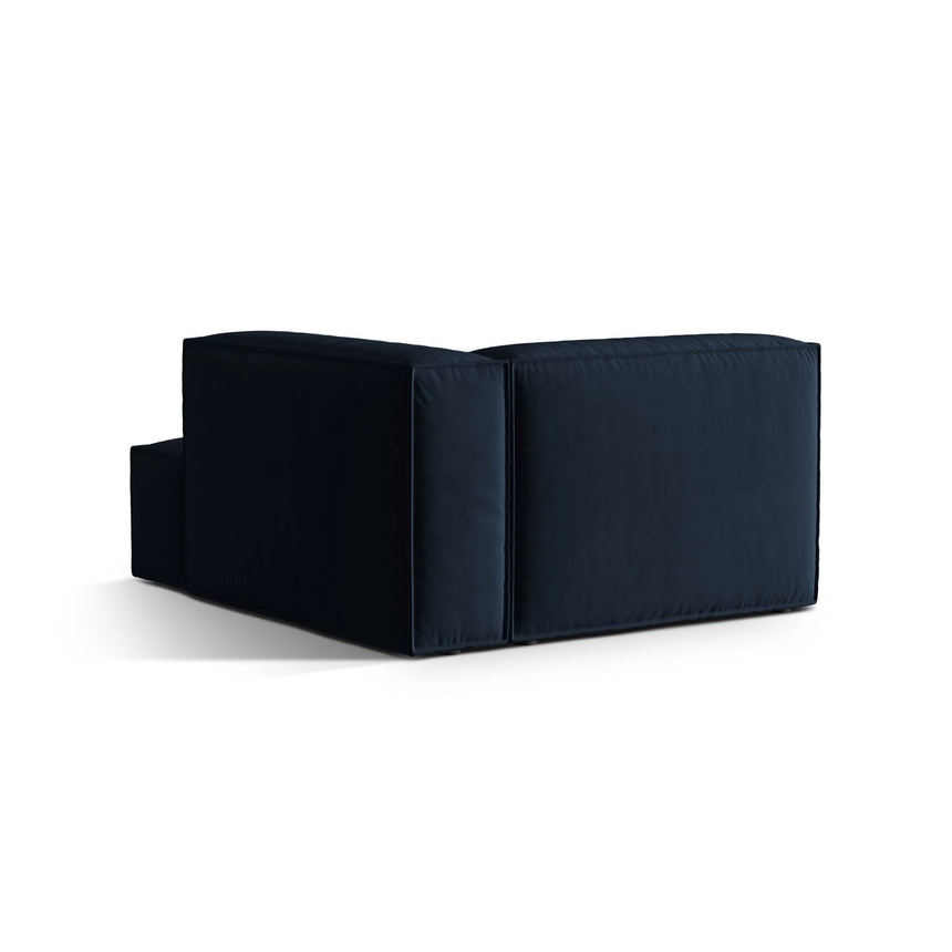 Nuria Modulares Sofa Sitzelement, Rechte Seite, aus Samt in Dunkelblau (Paris Deep Blue), 147x127 cm von Micadoni – Bild 4