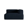 Nuria Modulares Sofa Sitzelement, Rechte Seite, aus Samt in Dunkelblau (Paris Deep Blue), 147x147 cm von Micadoni – Bild 1