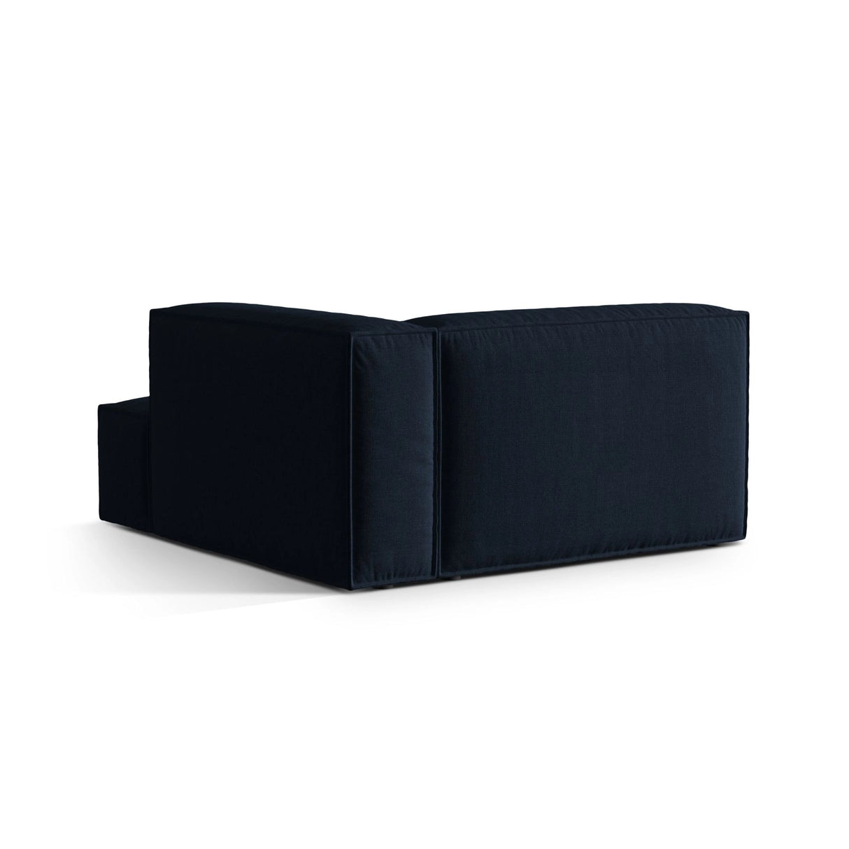 Nuria Modulares Sofa Sitzelement, Rechte Seite, aus Samt in Dunkelblau (Paris Deep Blue), 147x147 cm von Micadoni – Bild 4