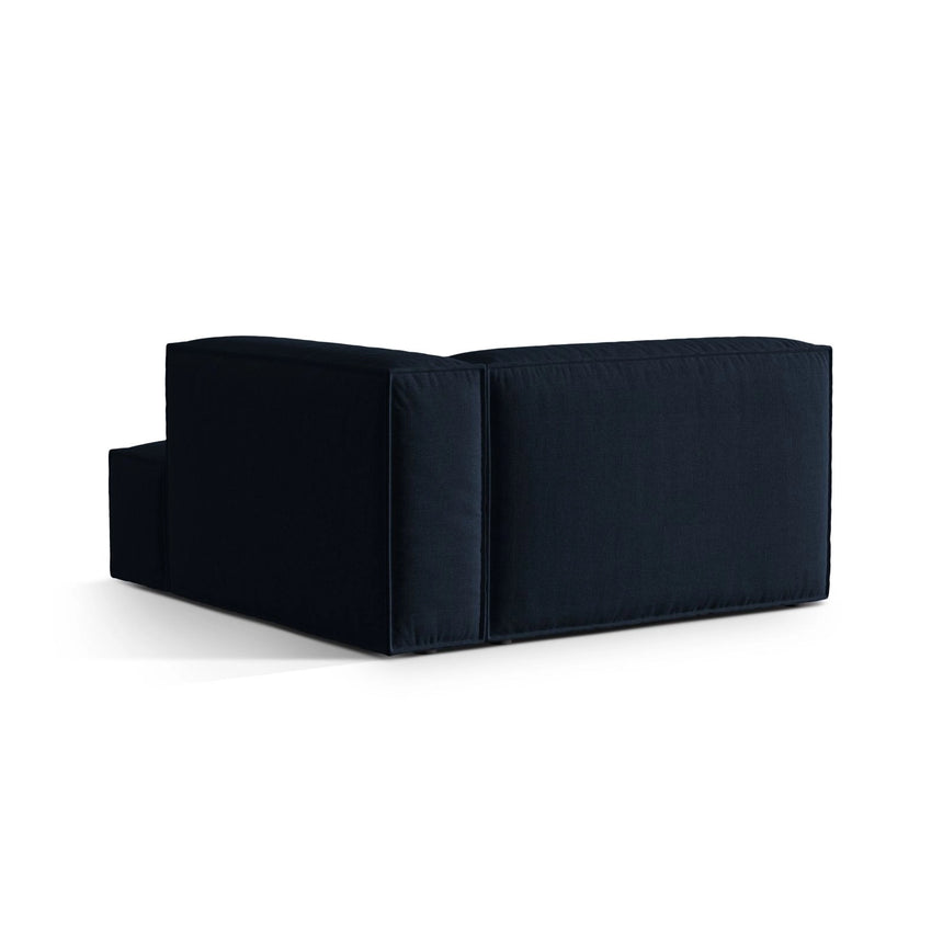 Nuria Modulares Sofa Sitzelement, Rechte Seite, aus Samt in Dunkelblau (Paris Deep Blue), 147x147 cm von Micadoni – Bild 4