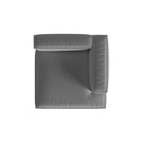 Nuria Modulares Sofa Sitzelement, Rechte Seite, aus Samt in Grau (Paris Steel), 147x147 cm von Micadoni – Bild 5