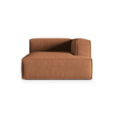 Nuria Modulares Sofa Sitzelement, Rechte Seite, aus Samt in Honig (Paris Teja), 147x127 cm von Micadoni – Bild 1