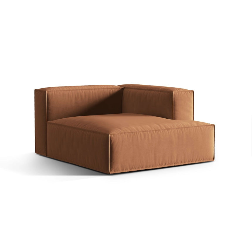 Nuria Modulares Sofa Sitzelement, Rechte Seite, aus Samt in Honig (Paris Teja), 147x127 cm von Micadoni – Bild 3