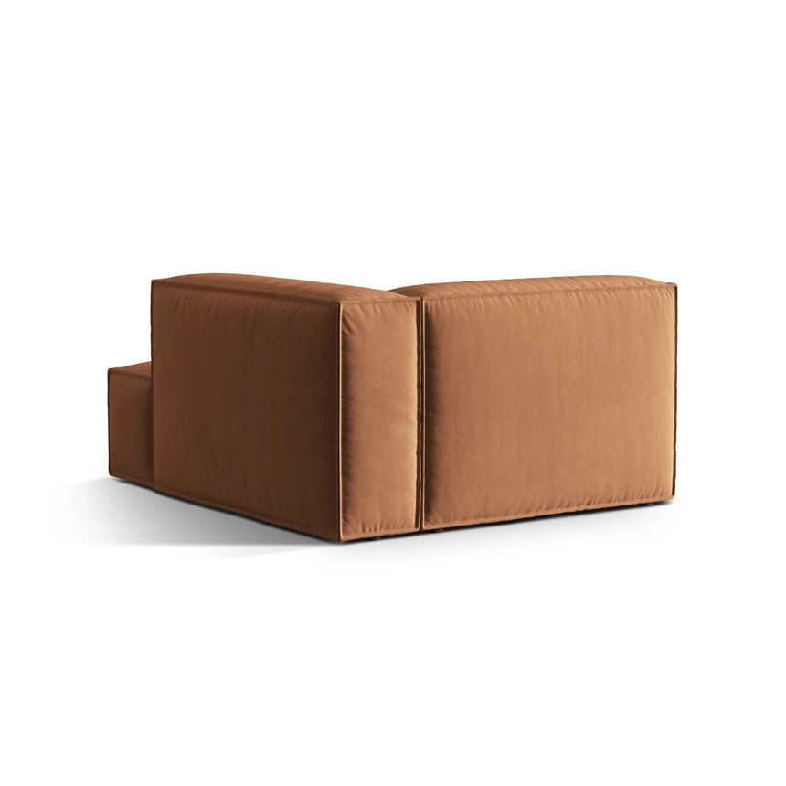 Nuria Modulares Sofa Sitzelement, Rechte Seite, aus Samt in Honig (Paris Teja), 147x127 cm von Micadoni – Bild 4