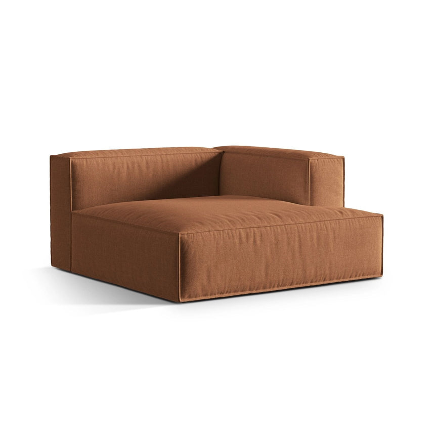 Nuria Modulares Sofa Sitzelement, Rechte Seite, aus Samt in Honig (Paris Teja), 147x147 cm von Micadoni – Bild 3
