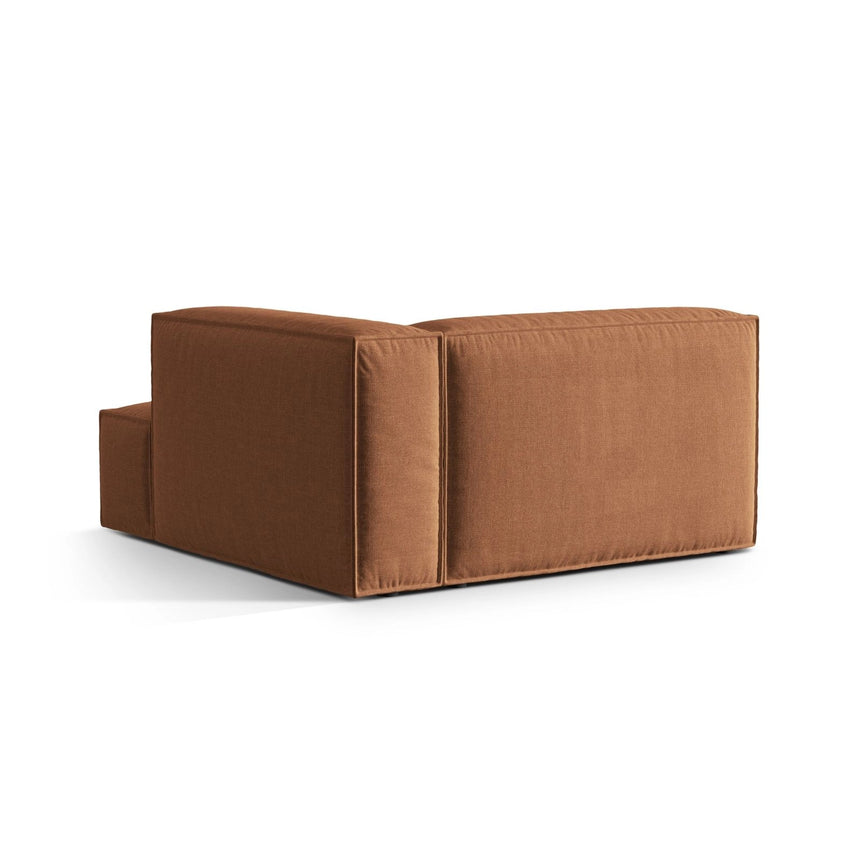 Nuria Modulares Sofa Sitzelement, Rechte Seite, aus Samt in Honig (Paris Teja), 147x147 cm von Micadoni – Bild 4