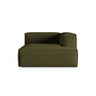Nuria Modulares Sofa Sitzelement, Rechte Seite, aus Samt in Moosgrün meliert (Paris Forest), 147x127 cm von Micadoni – Bild 1