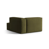 Nuria Modulares Sofa Sitzelement, Rechte Seite, aus Samt in Moosgrün meliert (Paris Forest), 147x127 cm von Micadoni – Bild 4