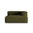 Nuria Modulares Sofa Sitzelement, Rechte Seite, aus Samt in Moosgrün meliert (Paris Forest), 147x147 cm von Micadoni – Bild 1