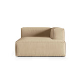 Nuria Modulares Sofa Sitzelement, Rechte Seite, aus Samt in Nude (Paris Beige), 147x127 cm von Micadoni – Bild 1