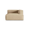 Nuria Modulares Sofa Sitzelement, Rechte Seite, aus Samt in Nude (Paris Beige), 147x127 cm von Micadoni – Bild 1