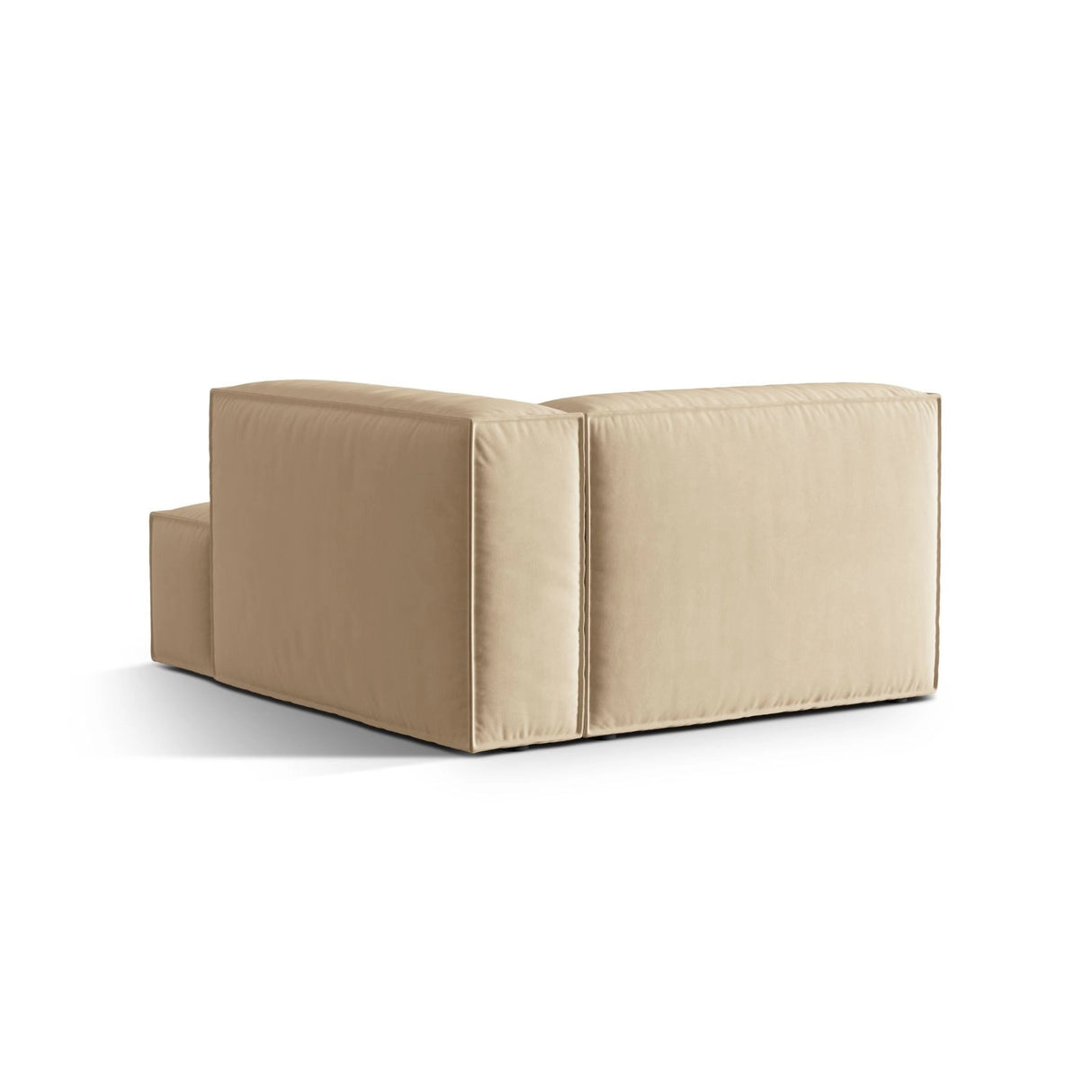 Nuria Modulares Sofa Sitzelement, Rechte Seite, aus Samt in Nude (Paris Beige), 147x127 cm von Micadoni – Bild 4