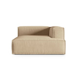 Nuria Modulares Sofa Sitzelement, Rechte Seite, aus Samt in Nude (Paris Beige), 147x147 cm von Micadoni – Bild 1