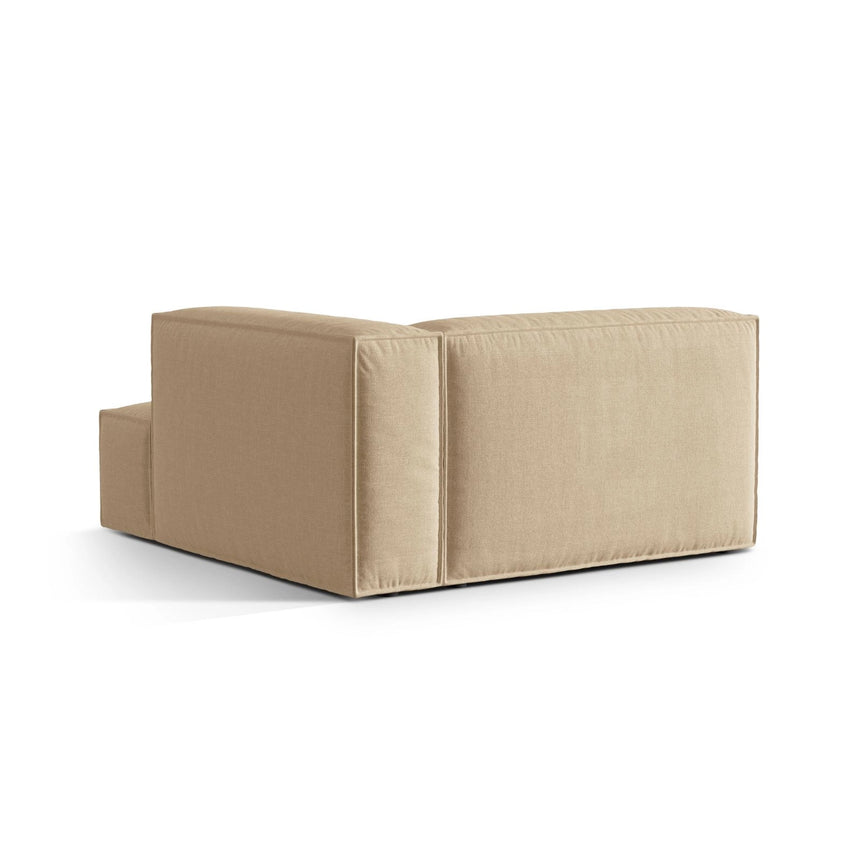 Nuria Modulares Sofa Sitzelement, Rechte Seite, aus Samt in Nude (Paris Beige), 147x147 cm von Micadoni – Bild 4