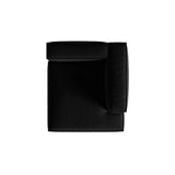 Nuria Modulares Sofa Sitzelement, Rechte Seite, aus Samt in Schwarz (Paris Black), 147x127 cm von Micadoni – Bild 5
