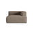 Nuria Modulares Sofa Sitzelement, Rechte Seite, aus Samt in Warmes Grau (Paris Khaki), 147x127 cm von Micadoni – Bild 1