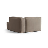 Nuria Modulares Sofa Sitzelement, Rechte Seite, aus Samt in Warmes Grau (Paris Khaki), 147x127 cm von Micadoni – Bild 4