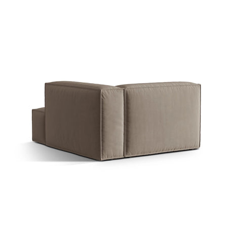 Nuria Modulares Sofa Sitzelement, Rechte Seite, aus Samt in Warmes Grau (Paris Khaki), 147x127 cm von Micadoni – Bild 4