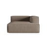 Nuria Modulares Sofa Sitzelement, Rechte Seite, aus Samt in Warmes Grau (Paris Khaki), 147x147 cm von Micadoni – Bild 1