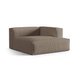 Nuria Modulares Sofa Sitzelement, Rechte Seite, aus Samt in Warmes Grau (Paris Khaki), 147x147 cm von Micadoni – Bild 3