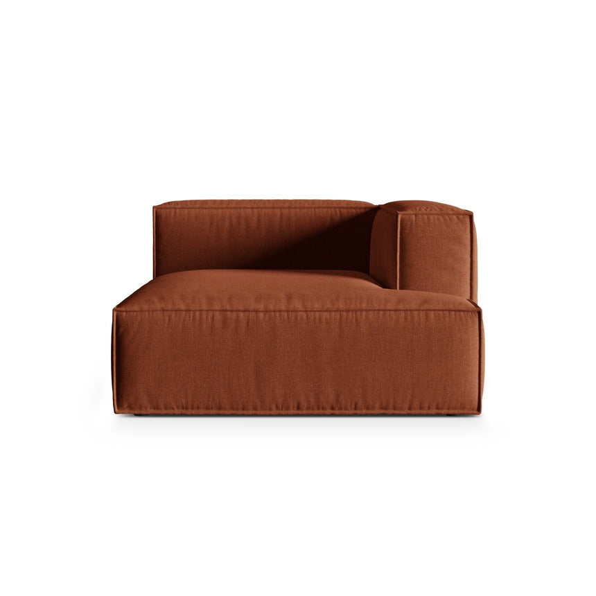 Nuria Modulares Sofa Sitzelement, Rechte Seite, aus Strukturierter Stoff in Brick (Liberty 9), 147x127 cm von Micadoni – Bild 1