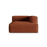 Nuria Modulares Sofa Sitzelement, Rechte Seite, aus Strukturierter Stoff in Brick (Liberty 9), 147x127 cm von Micadoni – Bild 1