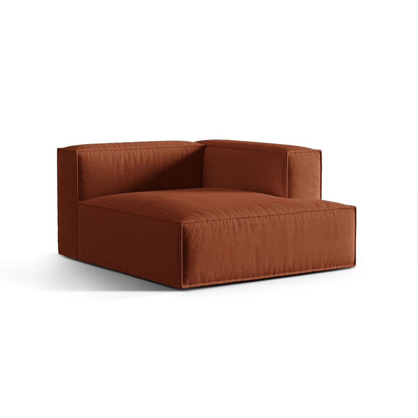 Nuria Modulares Sofa Sitzelement, Rechte Seite, aus Strukturierter Stoff in Brick (Liberty 9), 147x127 cm von Micadoni – Bild 3