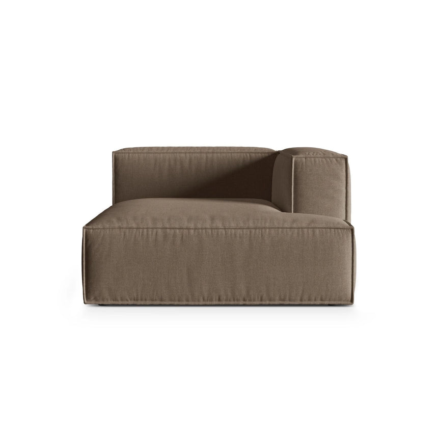 Nuria Modulares Sofa Sitzelement, Rechte Seite, aus Strukturierter Stoff in Cappuccino (Liberty 5), 147x127 cm von Micadoni – Bild 1
