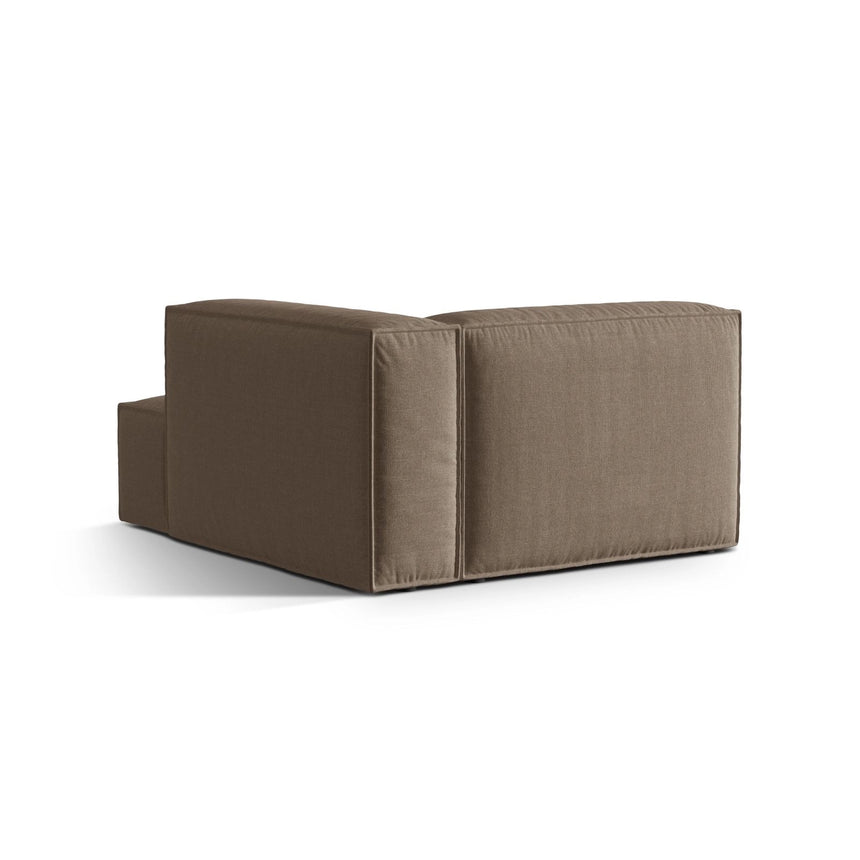 Nuria Modulares Sofa Sitzelement, Rechte Seite, aus Strukturierter Stoff in Cappuccino (Liberty 5), 147x127 cm von Micadoni – Bild 4