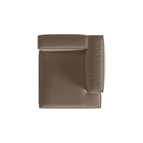 Nuria Modulares Sofa Sitzelement, Rechte Seite, aus Strukturierter Stoff in Cappuccino (Liberty 5), 147x127 cm von Micadoni – Bild 5