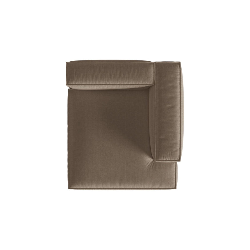 Nuria Modulares Sofa Sitzelement, Rechte Seite, aus Strukturierter Stoff in Cappuccino (Liberty 5), 147x127 cm von Micadoni – Bild 5