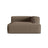 Nuria Modulares Sofa Sitzelement, Rechte Seite, aus Strukturierter Stoff in Cappuccino (Liberty 5), 147x147 cm von Micadoni – Bild 1