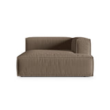 Nuria Modulares Sofa Sitzelement, Rechte Seite, aus Strukturierter Stoff in Cappuccino (Liberty 5), 147x147 cm von Micadoni – Bild 1