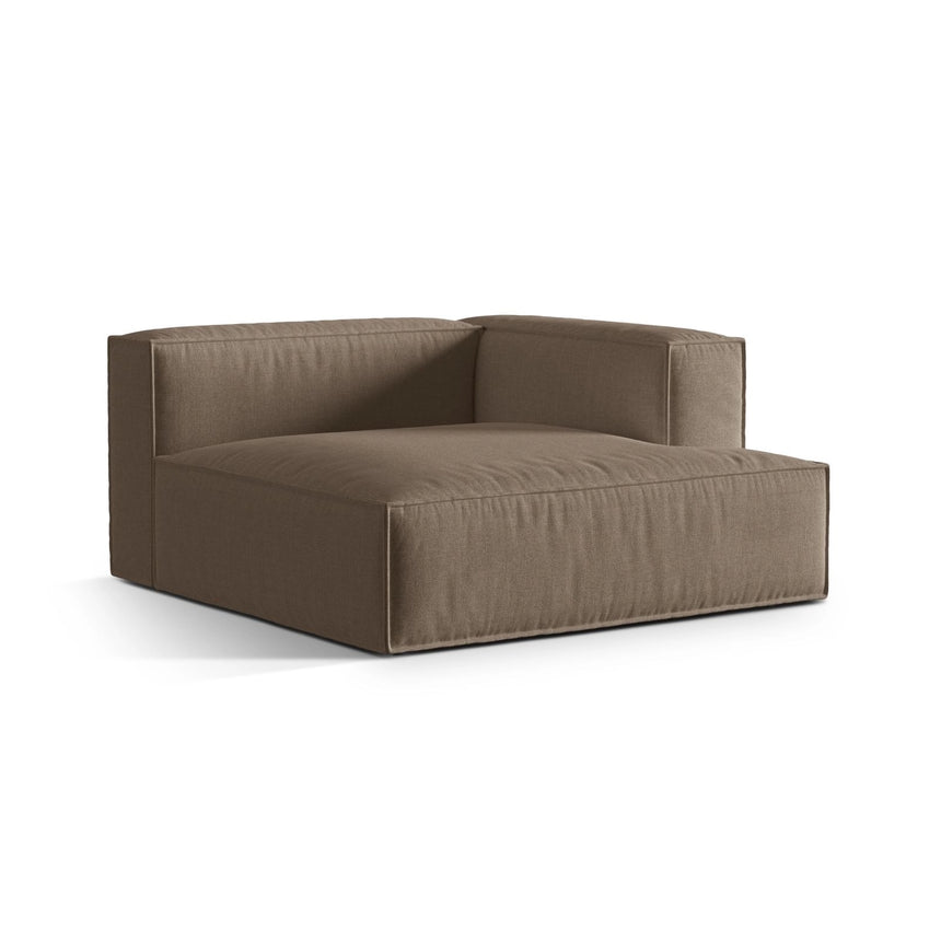 Nuria Modulares Sofa Sitzelement, Rechte Seite, aus Strukturierter Stoff in Cappuccino (Liberty 5), 147x147 cm von Micadoni – Bild 3