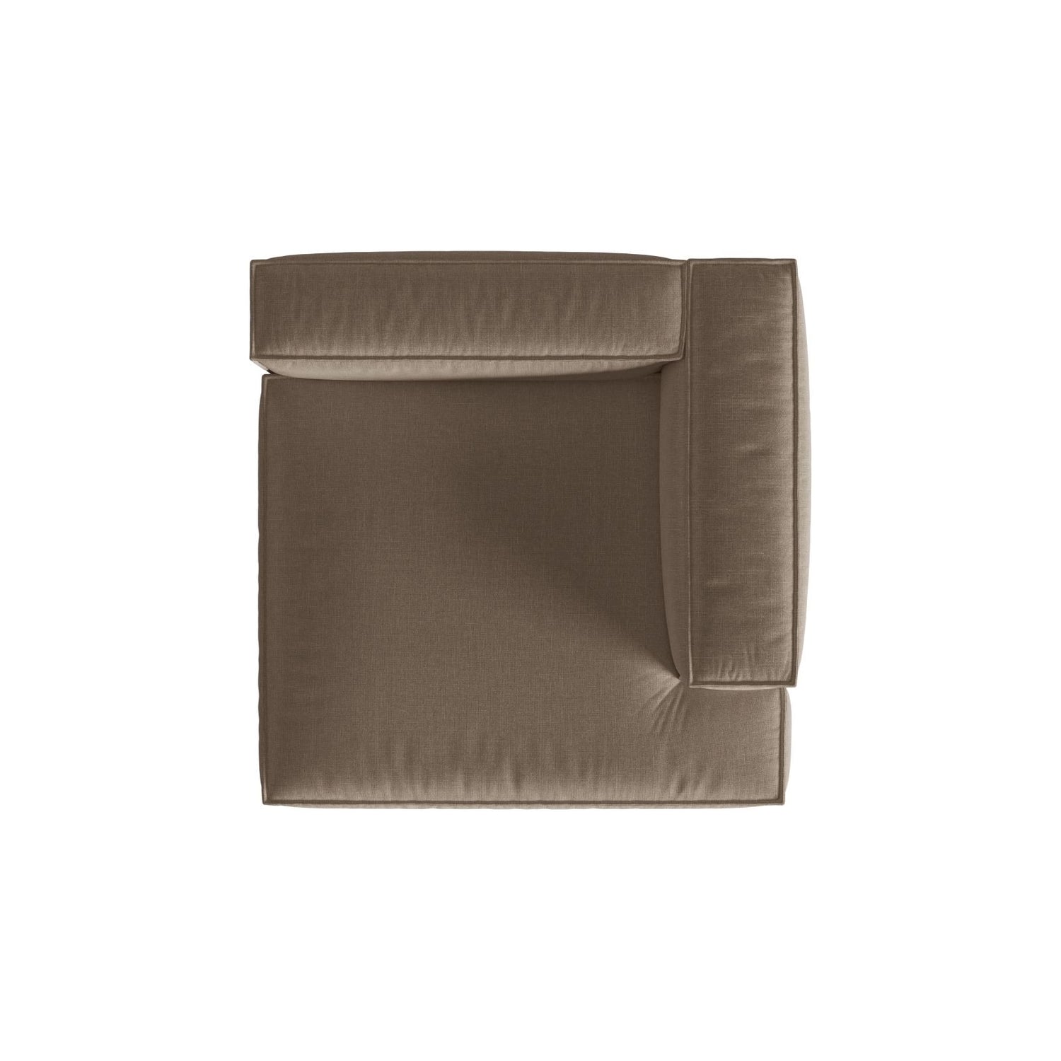 Nuria Modulares Sofa Sitzelement, Rechte Seite, aus Strukturierter Stoff in Cappuccino (Liberty 5), 147x147 cm von Micadoni – Bild 5