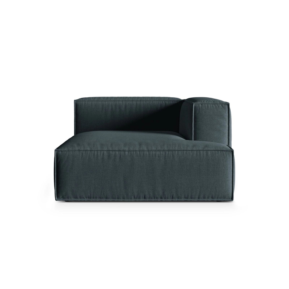 Nuria Modulares Sofa Sitzelement, Rechte Seite, aus Strukturierter Stoff in Deep Petrol (Liberty 13), 147x127 cm von Micadoni – Bild 1