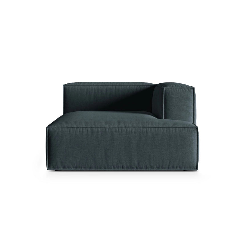 Nuria Modulares Sofa Sitzelement, Rechte Seite, aus Strukturierter Stoff in Deep Petrol (Liberty 13), 147x127 cm von Micadoni – Bild 1