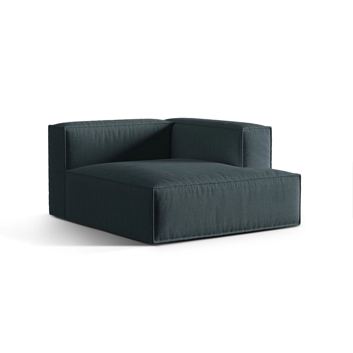 Nuria Modulares Sofa Sitzelement, Rechte Seite, aus Strukturierter Stoff in Deep Petrol (Liberty 13), 147x127 cm von Micadoni – Bild 3