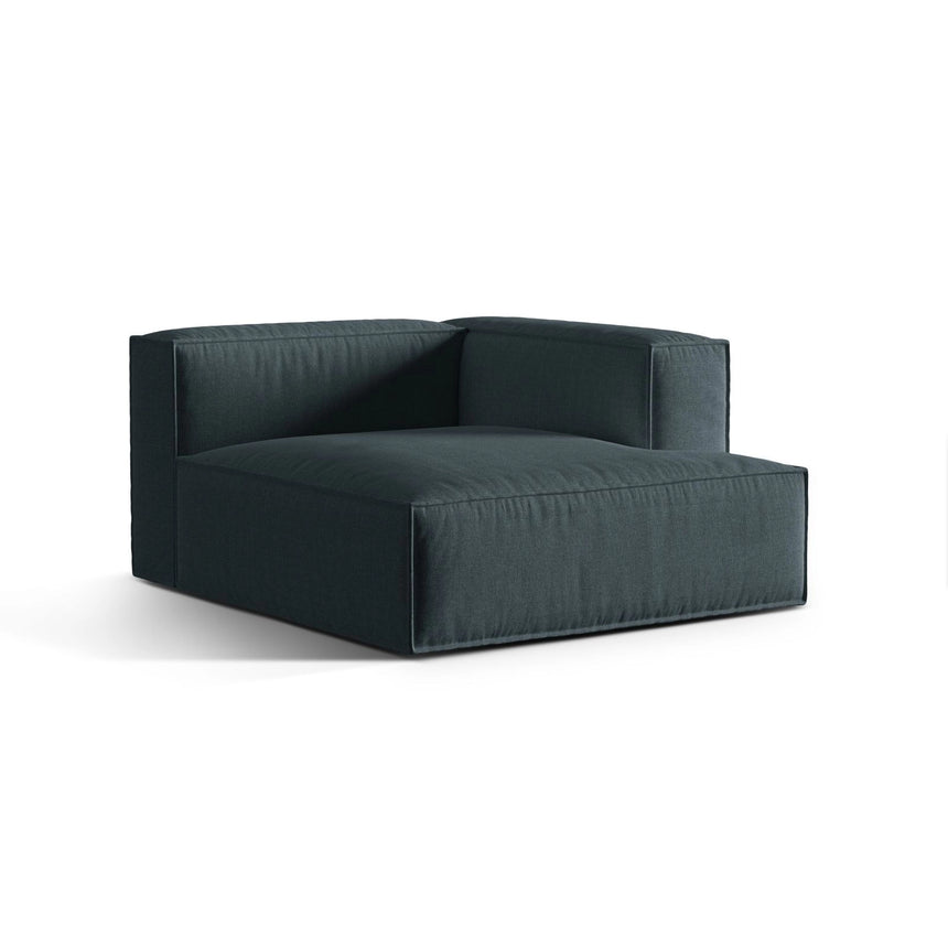 Nuria Modulares Sofa Sitzelement, Rechte Seite, aus Strukturierter Stoff in Deep Petrol (Liberty 13), 147x127 cm von Micadoni – Bild 3