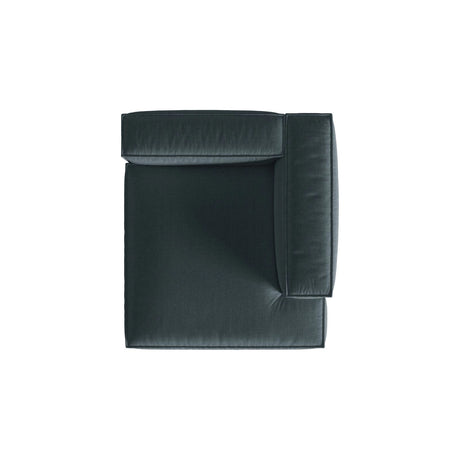 Nuria Modulares Sofa Sitzelement, Rechte Seite, aus Strukturierter Stoff in Deep Petrol (Liberty 13), 147x127 cm von Micadoni – Bild 5