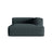 Nuria Modulares Sofa Sitzelement, Rechte Seite, aus Strukturierter Stoff in Deep Petrol (Liberty 13), 147x147 cm von Micadoni – Bild 1