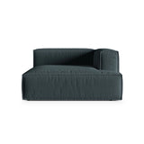 Nuria Modulares Sofa Sitzelement, Rechte Seite, aus Strukturierter Stoff in Deep Petrol (Liberty 13), 147x147 cm von Micadoni – Bild 1